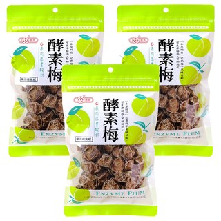 惠香 酵素梅 酸度適中 生津止渴 夾鏈袋包裝, 160g, 3包