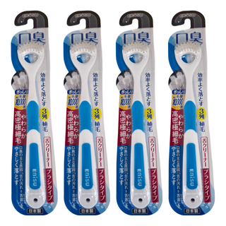 EBiSU 惠百施 口臭對策舌苔清潔刷 B-D3 軟毛 顏色隨機, 4支, 20.5g
