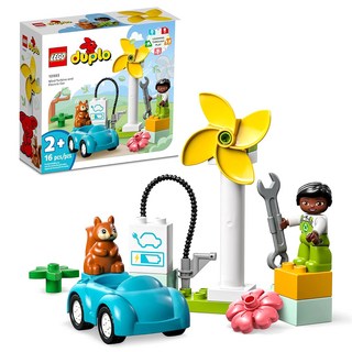 LEGO 樂高 得寶系列 風力發電機和電動車 10985, 16件組, 1盒