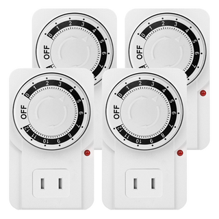 AHOYE 12小時定時插座 款式隨機 4個 10cm