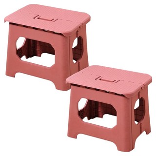 摺疊板凳 經典款 小(20 x 17 x 16cm) 320g, 莫蘭迪粉, 2個