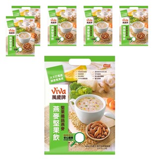 ViVa 萬歲牌 燕麥堅果飲 纖蔬燕麥 原果研磨 顆粒口感 含膳食纖維, 32g, 10包, 6袋