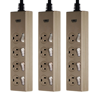 MAX STAR 太星電工 五開四插延長線 1.8m, 咖啡色 + 黑色, 3條