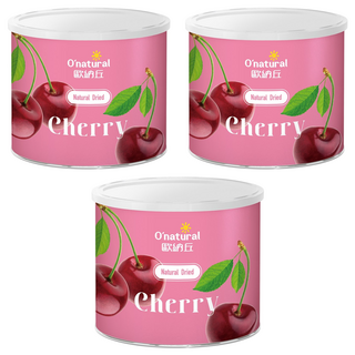 O'natural 歐納丘 純天然整顆櫻桃乾 無人工添加物 無防腐劑, 210g, 3罐