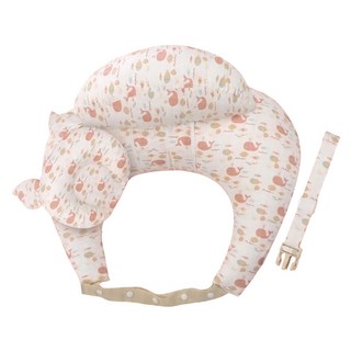 月亮枕 + 輔助肩帶 + 嬰兒枕 + 護欄, 粉色鯨魚