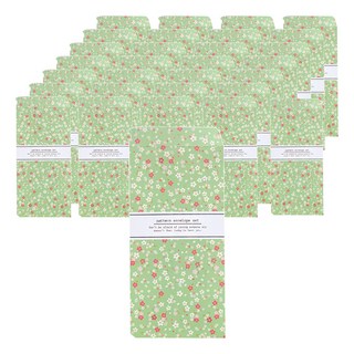 Fromn2 花卉圖案零用錢信封套裝 FB501, 混和顏色, 50個, 1包