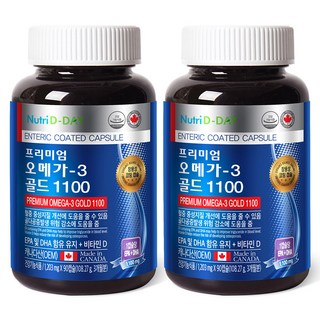뉴트리디데이 프리미엄 오메가3 골드 1100, 90정, 2개