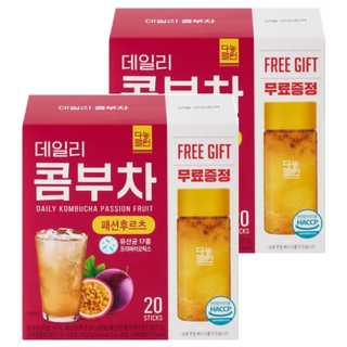 Danongwon 乳酸菌康普茶 + 瓶子 百香果, 20包, 5g, 2盒