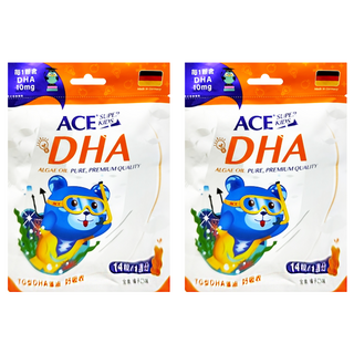 ACE SUPER KIDS DHA藻油軟糖, 2.8g, 14顆, 2包