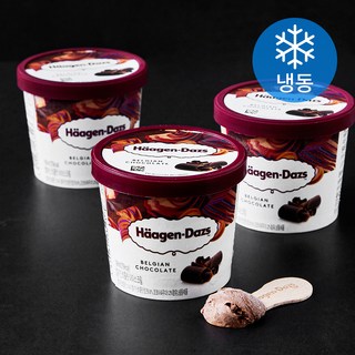 하겐다즈 벨지안 초콜릿 미니컵 멀티팩 아이스크림 (냉동), 100ml, 3개입, 1개
