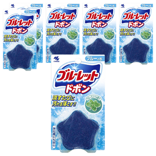 小林製藥 星星藍流馬桶清潔錠 清除黑斑和臭味 持續清潔 4-8 週, 60g, 6個