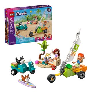 LEGO Friends 衝浪狗狗和摩托車冒險 42641積木玩具, 混和顏色, 113片, 1盒