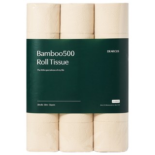 디어커스 뱀부500 천연펄프 3겹 롤화장지, 30m, 30개입, 1개