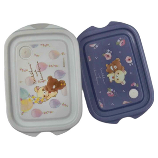 Skater 銀離子輕巧型微波保鮮盒 拉拉熊 2個, 2 個容器 + 2 個蓋子, 1組