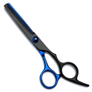 Keadenbera 美髮剪刀 打薄剪, 藍色 + 黑色, 1個