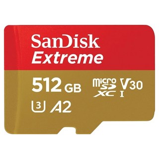 SanDisk 晟碟 公司貨 紅金記憶卡 SDSQXAV GN6MN Extreme Micro, 512GB, 1個