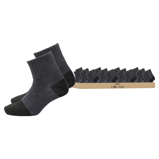 D&G HEALTH 男款乾爽1/2學生襪 D407 Y型速乾纖維 竹炭抗菌除臭纖維