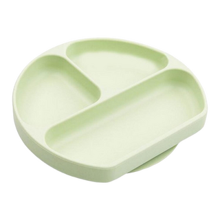 BUMKiNS 白金矽膠餐盤 100%食品級矽膠 耐熱 -40°C~+175°C 6個月以上適用, 20 x 17.5 x 2.5cm, 香瓜綠, 1個