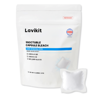라비킷 쏙터블 캡슐 표백제, 30개입, 1개