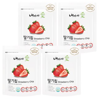 Naeiae 嬰幼兒水果風味果乾 草莓 適合1歲以上寶寶 無添加 成分簡單安心, 12g, 4包