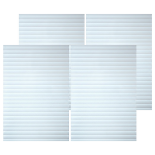 3D立體磨砂玻璃貼 C068 4個, 百葉窗 透白色, 1組