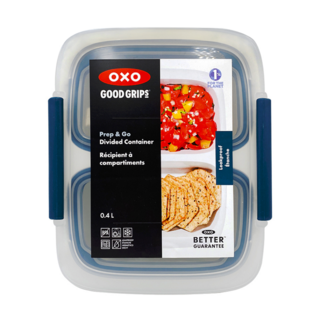 OXO 隨行密封保鮮盒 分隔, 400ml, 1個, 1個容器 + 1個蓋子