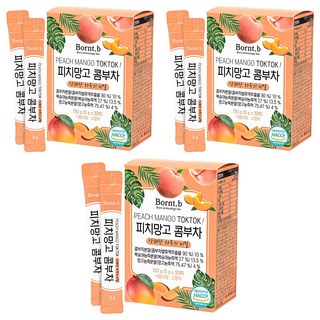Bornt.b 蜜桃芒果康普茶粉隨身包, 5g, 30條, 3盒
