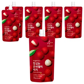 sugarlolo INTAKE 蒟蒻果凍飲 荔枝風味 每包含5kcal 無砂糖添加, 150g, 6包