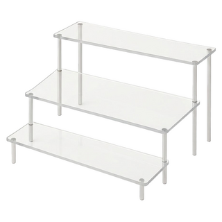 InMUSE 方形壓克力三層展示架, 透明色, 1個