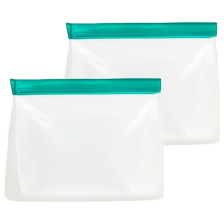 好物良品 食品級 PEVA 可降解環保立體保鮮袋 食物密封袋 25.4x18.3x5.1, 大(L), 2入, 1組