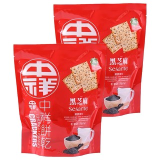 中祥 黑芝麻薄餅, 170g, 2袋
