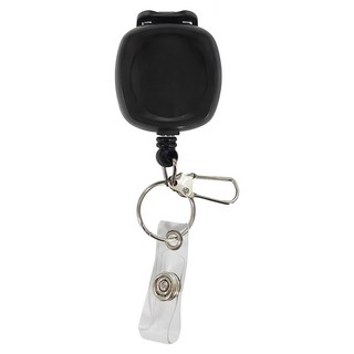 GeeJump 方形卡扣式伸縮拉環 360度旋轉 伸縮拉繩約60cm, 黑色, 1個