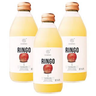 KIMINO 青森蘋果氣泡果汁飲, 250ml, 3個