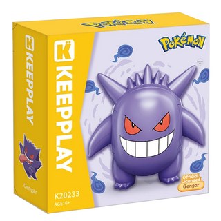 QMAN KEEPPLAY PoKeMoN 寶可夢 圓頭系列積木 - Gengar, 耿鬼, 1盒