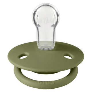 BIBS De Lux矽膠奶嘴 橄欖綠 圓形, 0~18m, 1個