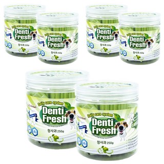 코코브라운 강아지 덴티프레쉬 덴탈껌, 청사과맛, 250g, 6개