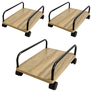 KI WISH 居家生活 主機架 烏龜車 附框 橡木紋 E1合成板 台灣製造 360度輪子, 3個