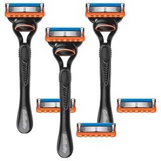 Gillette 吉列 正品 Fusion 手動刮鬍刀刀架 + 刀片 2入組, 3套