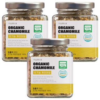 유리아 캐모마일차 유리병 컬렉션, 26g, 1개입, 3개
