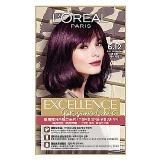 L'OREAL PARiS 巴黎萊雅 台灣公司貨 優媚霜時尚魅力系列 染髮霜, 6.12 迷霧紫, 1盒
