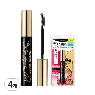 히로인메이크 롱 업 마스카라 슈퍼 워터프루프, 01 딥블랙, 4개