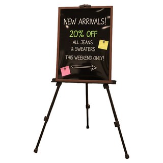 모더너리 자석 블랙보드 + 이젤 입간판 세트, 우드