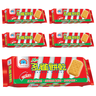孔雀 餅乾，台灣製造, 135g, 5包