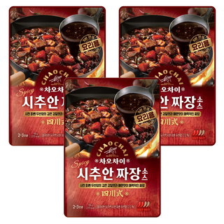 차오차이 시추안 짜장소스, 165g, 3개