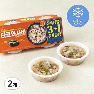 설래담 타코 와사비 양념 주꾸미 3 + 1 (냉동), 320g, 2개