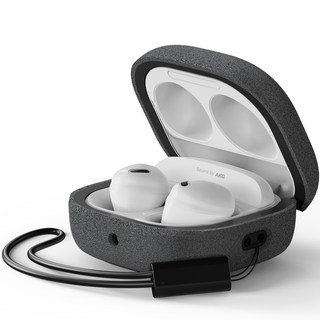 누아트 갤럭시 버즈FE / 버즈2프로 / 버즈프로 / 버즈라이브 / 버즈2 랜야드 루프 샌드 범퍼 케이스, 그레이