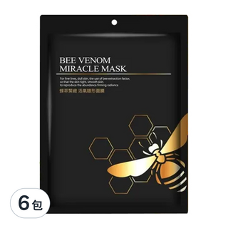 BIO FUTURE 苾菲絲 蜂萃緊緻活氧隱形面膜 淡化肌膚紋路 有效保濕 馬油萃取精華 緊緻水潤, 1片, 6包