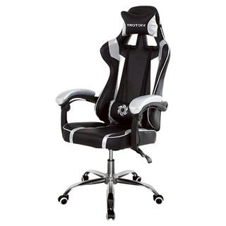 賽車電競皮椅 17kg, 黑白色, 1張