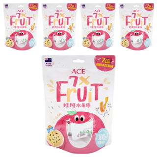 ACE 斑斑水果條 百香果+奇亞籽 90g 天然水果零食 無添加色素香料, 5袋