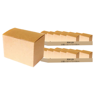 Pomei 博美 無印紙盒 NO:08 10.7 x 7.5 x 6.8cm 10入, 牛皮, 2組